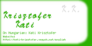 krisztofer kati business card